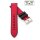 Premium Easy-Klick Fluorkautschuk-Nylon Uhrenarmband Modell Roadster rot-schwarz 20 mm