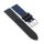 Premium Easy-Klick Fluorkautschuk-Nylon Uhrenarmband Modell Roadster blau-schwarz 22 mm