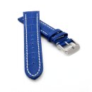 Alligator Uhrenarmband Modell Louisiana-XL blau-WN 18 mm, extralang