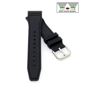 Premium Easy-Klick Silikon Uhrenarmband Modell Arkinson schwarz 22 mm, komp. IWC