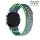 Elastic Easy-Klick Klett Uhrenarmband Modell Bronco blau-grün 20 mm