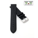 Softleder Easy-Klick Uhrenarmband Modell Sportiva schwarz-TiT 20 mm