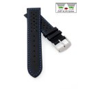 Softleder Easy-Klick Uhrenarmband Modell Sportiva schwarz-blau 18 mm