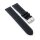 Softleder Easy-Klick Uhrenarmband Modell Sportiva schwarz-blau 22 mm
