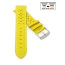 Softleder Easy-Klick Uhrenarmband Modell Sportiva gelb 16 mm