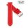 Softleder Easy-Klick Uhrenarmband Modell Sportiva rot 22 mm
