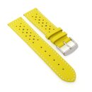Softleder Easy-Klick Uhrenarmband Modell Sportiva gelb 22 mm