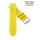 Softleder Easy-Klick Uhrenarmband Modell Sportiva gelb 22 mm