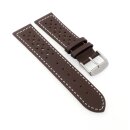 Softleder Easy-Klick Uhrenarmband Modell Sportiva mocca 22 mm