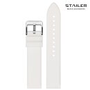 Stailer Easy-Klick Premium Kautschuk Uhrenarmband Modell CS48 weiß 22 mm