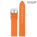 Stailer Easy-Klick Premium Kautschuk Uhrenarmband Modell CS48 orange 20 mm