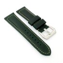 Rindleder Vintage Uhrenband mit Tubes Modell Gusto grün 26 mm komp. Panerai