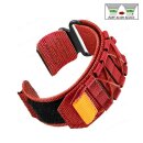 Easy-Klick Klett Uhrenarmband Modell Klettex rot 20 mm