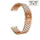 Edelstahl Easy-Klick Wabenmuster Uhrenarmband Modell Frankfurt rosegold 20 mm