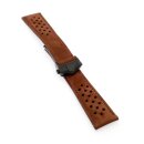 Rallye-Veloursleder Uhrenarmband Modell Heuer-FS-P cacao...