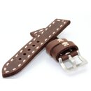 Öl-Finish Uhrenarmband mit Tubes Modell Andermatt mocca 22 mm, komp. Panerai