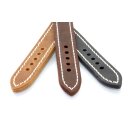 Öl-Finish Uhrenarmband mit Tubes Modell Andermatt mocca 22 mm, komp. Panerai