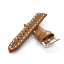 Öl-Finish Uhrenarmband mit Tubes Modell Andermatt cognac 26 mm, komp. Panerai