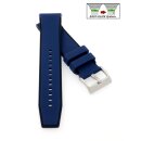 Easy-Klick Premium Silikon Uhrenarmband Modell Almerico blau-schwarz 20 mm