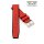 Easy-Klick Premium Silikon Uhrenarmband Modell Almerico rot-schwarz 20 mm