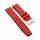 Easy-Klick Premium Silikon Uhrenarmband Modell Almerico rot-schwarz 22 mm