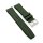 Easy-Klick Premium Silikon Uhrenarmband Modell Almerico grün-schwarz 24 mm