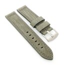 Easy-Klick Leder Uhrenarmband Modell Canyon wasserfest distel-grau 22 mm