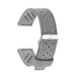 Premium Silikon Uhrenarmband Modell Tropical grau 22 mm