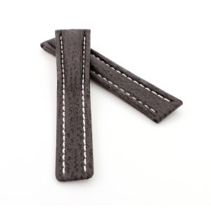 Echt Haifisch Uhrenarmband Modell Tago mocca 20/18 mm komp. TAG Heuer Faltschließe
