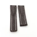 Echt Haifisch Uhrenarmband Modell Tago mocca 20/18 mm komp. TAG Heuer Faltschließe