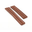 Echt Haifisch Uhrenarmband Modell Tago cognac 20/18 mm komp. TAG Heuer Faltschließe