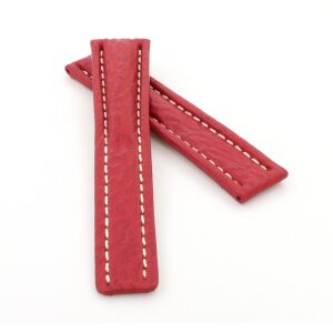 Echt Haifisch Uhrenarmband Modell Tago rot 22/18 mm komp. TAG Heuer Faltschließe