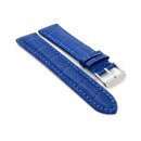 Alligator Uhrenarmband Modell Louisiana-XL blau-TiT 18 mm, extralang
