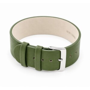Feinstes Leder Durchzugs-Uhrenarmband Modell Luzern grün 16 mm