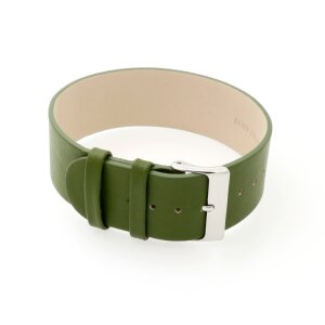 Feinstes Leder Durchzugs-Uhrenarmband Modell Luzern grün 22 mm