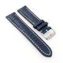 Alligator Uhrenarmband Modell Solothurn navy-blau 24 mm