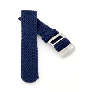 Perlon Uhrenarmband Modell Pacific-S blau 20 mm