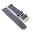 Perlon Uhrenarmband Modell Pacific-S grau 21 mm