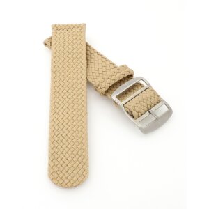 Perlon Uhrenarmband Modell Pacific-S beige-creme 22 mm