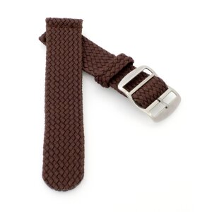 Perlon Uhrenarmband Modell Pacific-S braun 23 mm