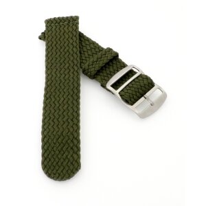 Perlon Uhrenarmband Modell Pacific-S grün 23 mm