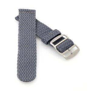 Perlon Uhrenarmband Modell Pacific-S grau 23 mm