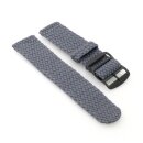Perlon Uhrenarmband Modell Pacific-P grau 22 mm