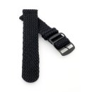 Perlon Uhrenarmband Modell Pacific-P schwarz 23 mm