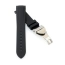 Premium Kautschuk Uhrenarmband Modell Bay-FS-S schwarz 22...
