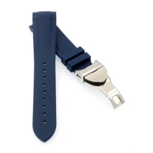 Premium Kautschuk Uhrenarmband Modell Bay-FS-S blau 22 mm, komp. Tudor