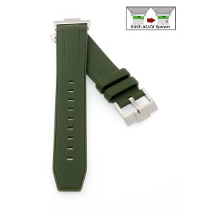 Silikon Adapter Uhrenarmband Modell PRX-31 grün 12/22 mm, komp. Tissot PRX