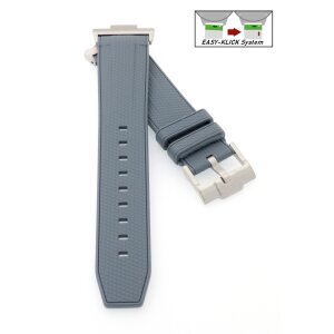 Silikon Adapter Uhrenarmband Modell PRX-31 grau 12/22 mm, komp. Tissot PRX