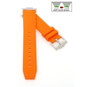 Silikon Adapter Uhrenarmband Modell PRX-31 orange 12/22 mm, komp. Tissot PRX