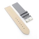 Feines Leder-Uhrenarmband Modell Jena hell-grau 24 mm, komp. Skagen